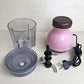 Capsule Cutter Quatre Mini Electric Food Processor and Blender 4-Blade Multipurpose Chopper and Grinder for Meat Vegetables Fruits and Smoothies Compact Powerful Kitchen Mixer-Pink
