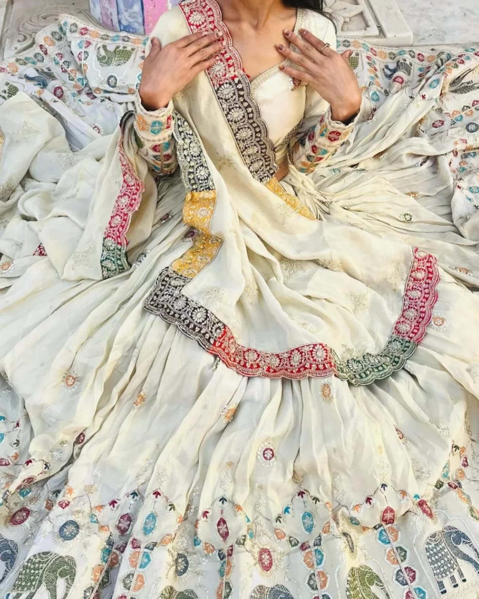 New Lounching Digital Print Muslin Cotton Lehenga Choli 💫.  VC SERIES:- 287  Lehenga(Semi-stitched) Lehenga Fabric : Muslin Cotton