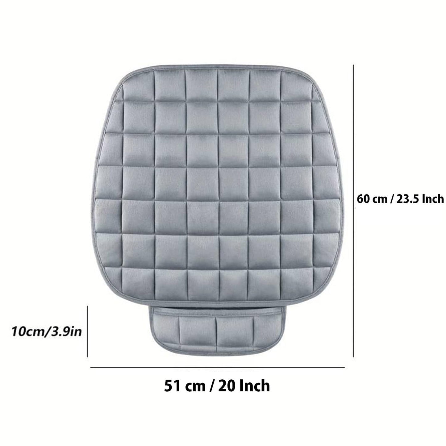 Premium Car Seat Cushion Pad – Thick Memory Foam Comfort Seat Cover, Breathable & Non-Slip, Universal Fit for Cars, SUVs, Trucks, Office Chairs – Gray