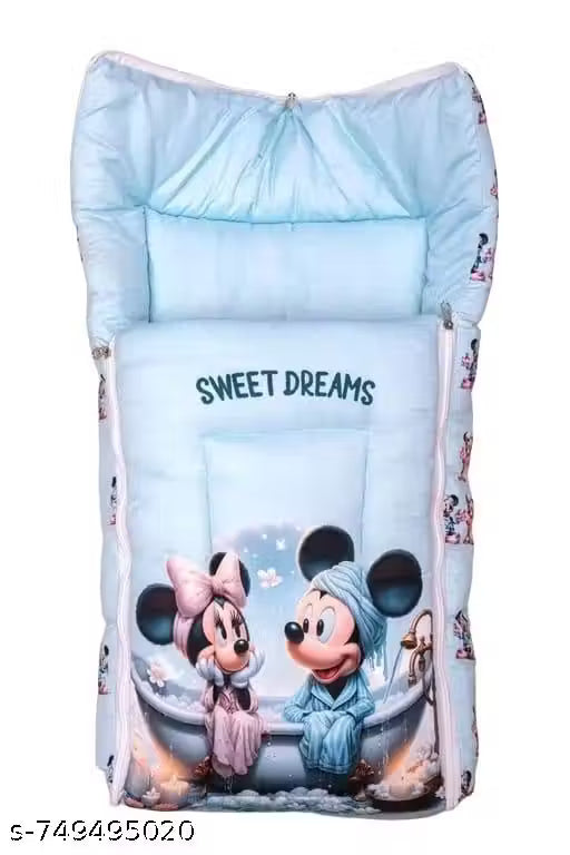 3 in 1 Baby Bed, Sleeping Bag & Carry Nest, Cotton Baby Bedding for New Born & Infant, Portable Bassinet, for Baby Carrying & Unisex Baby Sleeping Bed, 0 to 12M