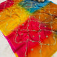New launching booking fast Fabric - original thakur ji Georgette  Spray print Sequence work