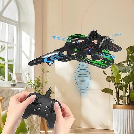Remote Control Fighter Plane Toy for Kids | RC Jet Aircraft with Lightning Effect Lights | Easy Control Flying Toy Plane | Durable Design | Battery Powered Remote Plane Gift for Boys and Girls