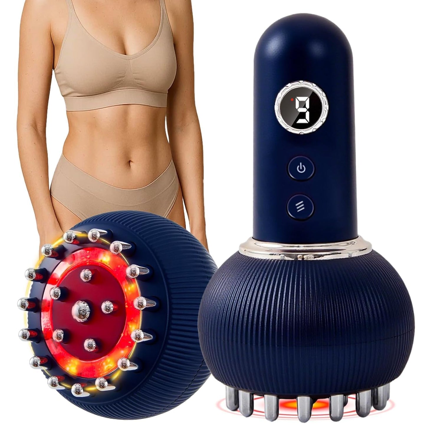 Anti-Cellulite Slimming Massager – Professional Lymphatic Drainage Device with Microcurrent, Red Light, Heat & Vibration for Full-Body Contouring, Fat Reduction & Skin Firming