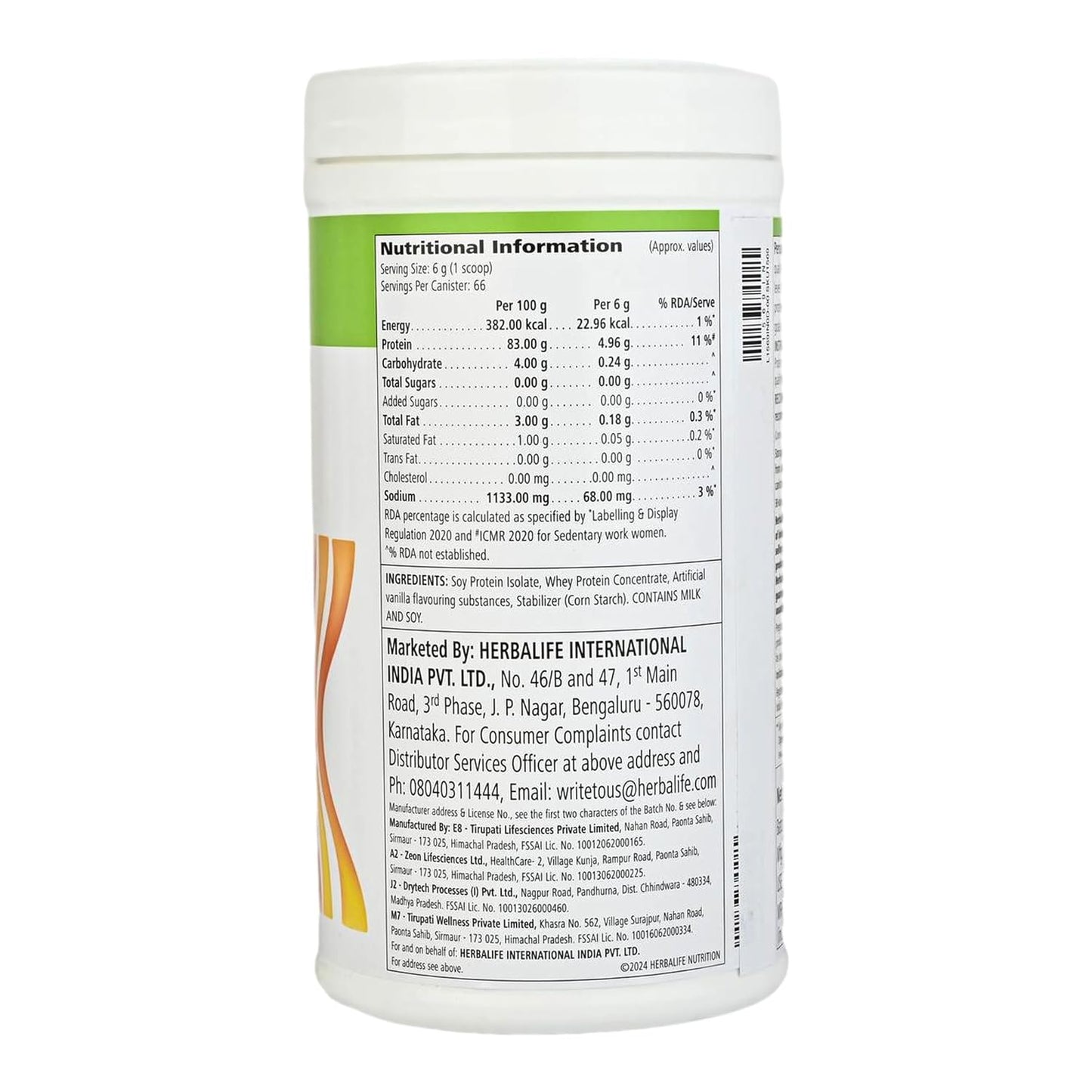 Herbalife Weight Loss Combo Kulfi 500gm + Protein Powder 400gm Plant-Based Protein (900 g, Pack of 2)