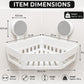 Bathroom Corner Shelf Wall Mounted | No Drill Suction Cup Shower Rack | Plastic Waterproof Corner Storage Organizer for Bathroom & Kitchen