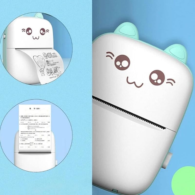 200DPI Mini Thermal Printer – Wireless convenience with Bluetooth 4.0 connectivity for Android & iOS. Effortlessly prints photos, notes, lists, and QR codes