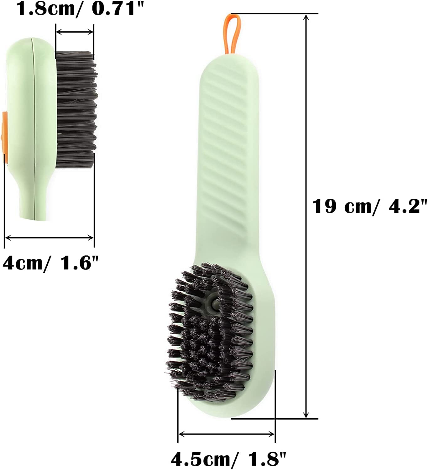2 in 1 Brush Soap Dispensing Cleaning Brush with Handle Scrubbing Reusable Washing Shoe Brush for Shoes Clothes Cleaning