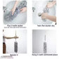 Microfiber Feather Duster Bendable & Extendable Fan Cleaning Duster with 100 inches Expandable Pole Handle Washable Duster for High Ceiling Fans, Window Blinds, Furniture (Grey)
