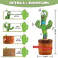 Dancing Cactus Talking Toy, Cactus Plush Rechargeable Toy, Wriggle & Singing Recording Repeat What You Say Funny Education Toys for Babies Children Playing, Home Decorate
