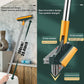 3-in-1 Bathroom Cleaning Brush with Wiper - Bathroom Cleaning Brush Long Handle 180° Rotate Toilet Brush Bathroom Tiles Cleaning, Wiper Floor Scrub for Kitchen Bathroom Cleaning (Yellow)
