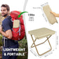 1 pcs Handbag Folding Stool, Zipper Bag Foldable Camping Chairs, Picnic Lightweight Folding Stool, Stability & Comfort Portable Camp Chairs for Beach, Backpacking