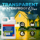 Transparent Waterproofing Glue with Brush for Roof Leakage, Crack Seal Water Leakage Solution Indoor Outdoor, Waterproof Adhesive Sealant for Bathroom Pipe Wall Tile Surface Window