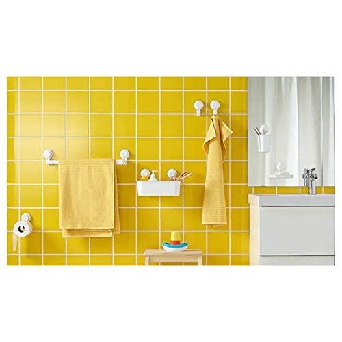 IKEA Tisken Recycled Abs Plastic Soap Dish with Suction Cup, White (Length: 14 Cm (5 ½") Width: 10 Cm (4") Max Load: 3 Kg (6 Lb 10 Oz))
