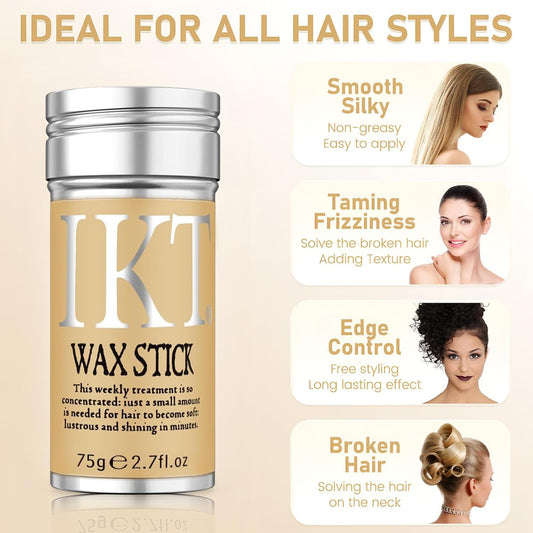 IKT Hair Wax Stick | The Headliner | Hair Styling Wax | Fly Away Hair Fixer | No Residue | Wax Stick For Women 75g/2.7fl Visit the IKT Store