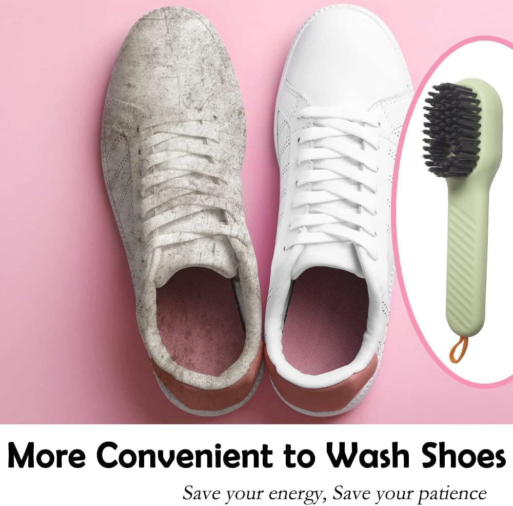 2 in 1 Brush Soap Dispensing Cleaning Brush with Handle Scrubbing Reusable Washing Shoe Brush for Shoes Clothes Cleaning