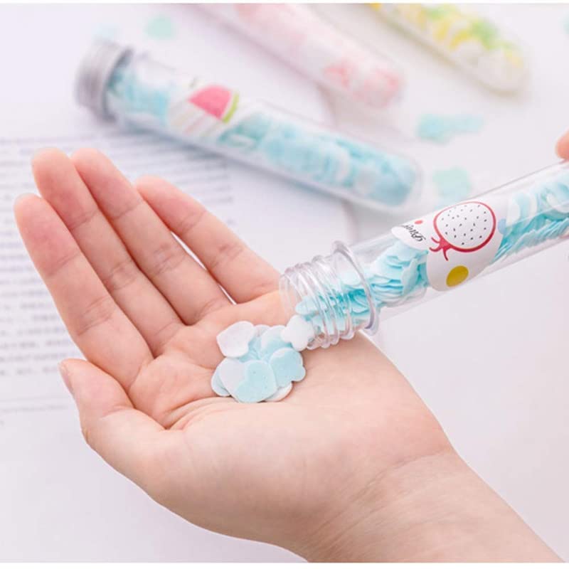 YBN Paper Soap | Disposable Mini Soap Paper | Scented Soap Bath Flakes | Portable Flower Tube Petals | Tube Shape Bottle Paper Soap For Travelling | (Pack of 3)
