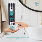 400 ML Wall Mounted Soap Dispenser | ABS Material with Transparent Liquid Indicator, Ideal Hand Wash Dispenser Bottles | Ideal for Wash Basin or Kitchen Sink | Home | Office (Black)