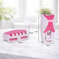 Automatic Toothpaste Dispenser and 5 Toothbrush Holder Fresh ABS Plastic Dust-Proof Wall Mounted with Cover Storage Stand for Home Bathroom (Multi Colors)