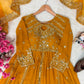 LAUNCHING NEW RED , RAMA , YELLOW DESIGNER ANARKALI GOWN ENHANCE THE BEAUTY OF YOUR WARDROBE WITH THIS NEWLY LAUNCHED ANARKALI GOWN SET