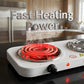 Drumstone 15 𝒀𝒆𝒂𝒓𝒔 𝑾𝒂𝒓𝒓𝒂𝒏𝒕𝒚 Electric Double Burner Coil Cooktop Portable Dual Heating Plate Adjustable Temperature Control Fast Heating Hot Plate for Home Kitchen Compatible Cookware