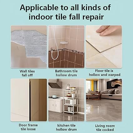 500ml Tile Adhesive Glue Tile repair sealant With needle design can go deep into the gap to repair loose floor tiles Waterproof Tiles Grout quick drying tile injection glue (1 pcs)
