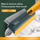 3-in-1 Bathroom Toilet Cleaning Brush with Wiper | Long Handle Floor & Bathroom Tile Scrubber | 120° Rotating Head | Multipurpose Home & Kitchen Cleaning Brush