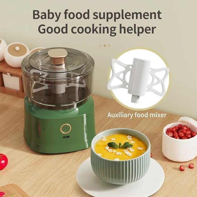 Mini Food Processor, 350ml, Portable Small Food Chopper, Garlic Chopper, Onion Chopper, Meat Mincer, Garlic Press, Multicolour