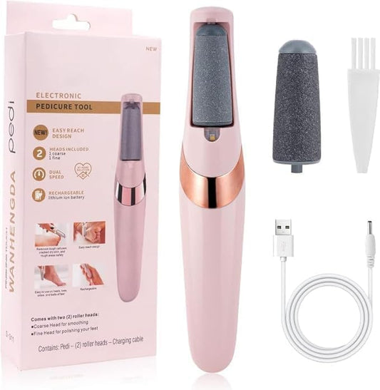 Smooth Pedicure Wand, Electric Foot Callus Remover Rechargeable Pedicure Tool Callus Remover for Feet Electronic Foot File Pedicure Kits, Pedi Feet Care for Removes Dry Hard & Dead Skin Ideal Gift