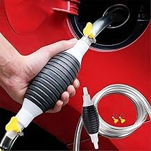 Fuel Transfer Pump Kit – High Flow Manual Siphon Oil Remover Pump with 2 Meter Pipe for Petrol, Diesel, Water & Oil, Portable Liquid Transfer Pump for Car, Bike & Fish Tank