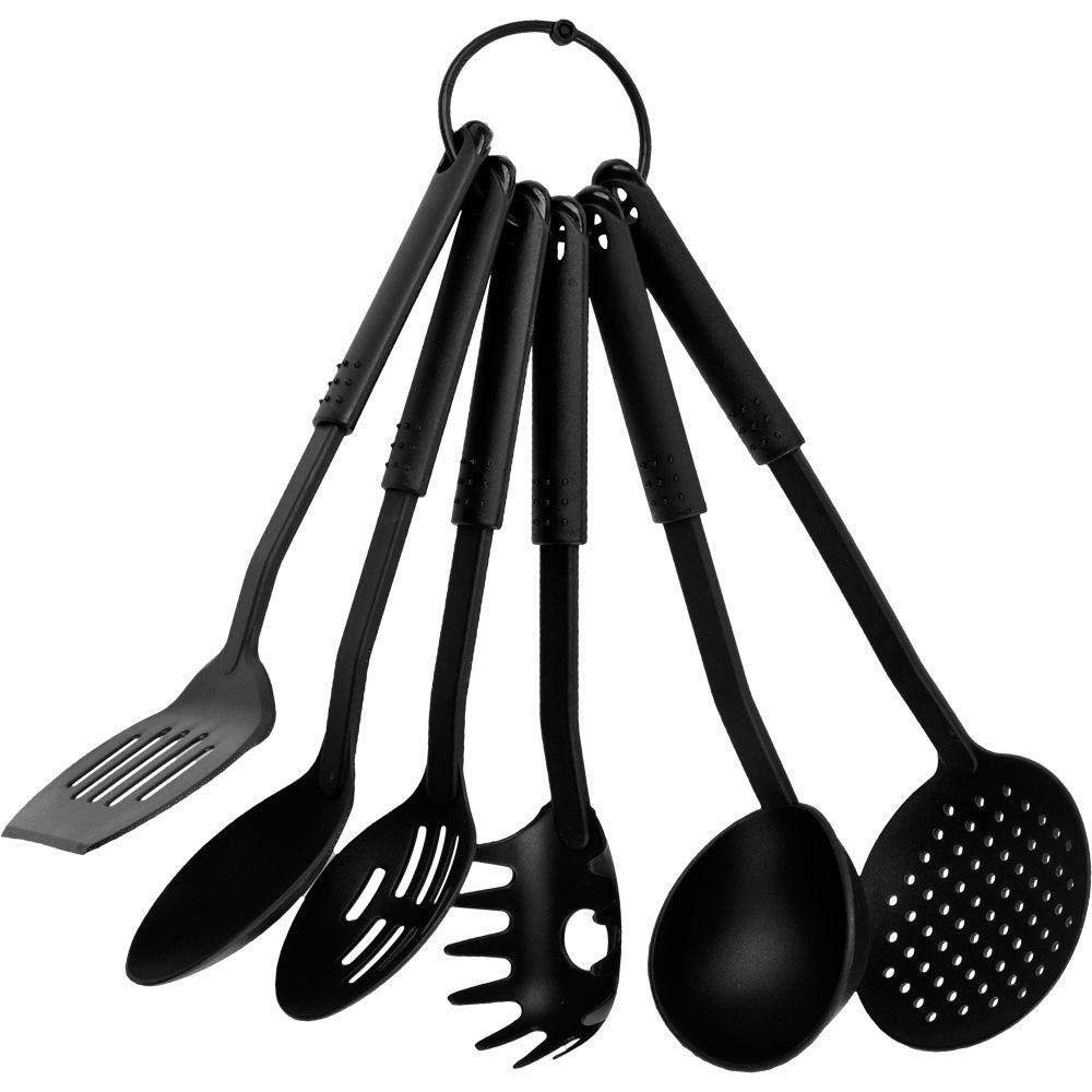 6 Pcs Nylon Spoon Spatula Scoop Kitchen Cooking Utensil Tools Set