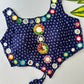 presenting new Navratri concept blouse with real hand mirror work*  Design name :- Navratri :21   FABRIC:-- Pure Georgette Bandhani with heavy mirror work