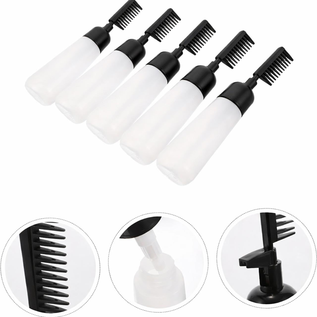 Hair Applicator Bottle with Comb and Cap, For Applying Any Liquid On Scalp and Graduated Scale Hair Dye Bottle For Hair Oil Salon Care (Pack Of 1)