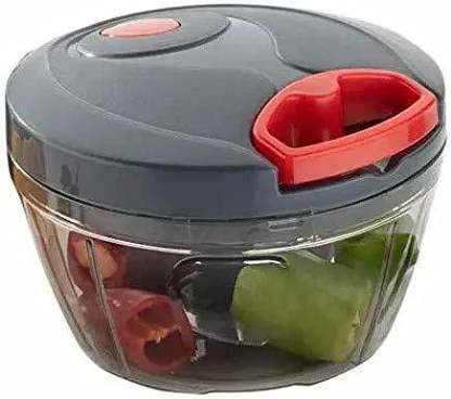 Handy Mini Plastic Vegetable Chopper Cutter for Kitchen Accessories with 3 Blades,