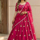 mul chanderi fabric   Lehnga :: mul chanderi fabric with zari &  thread &  sequnce work in lehnga with string with canvas with lining