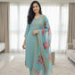 TOP FABRIC :  SLUB COTTON WITH CUT PEST EMBROIDERY WORK
