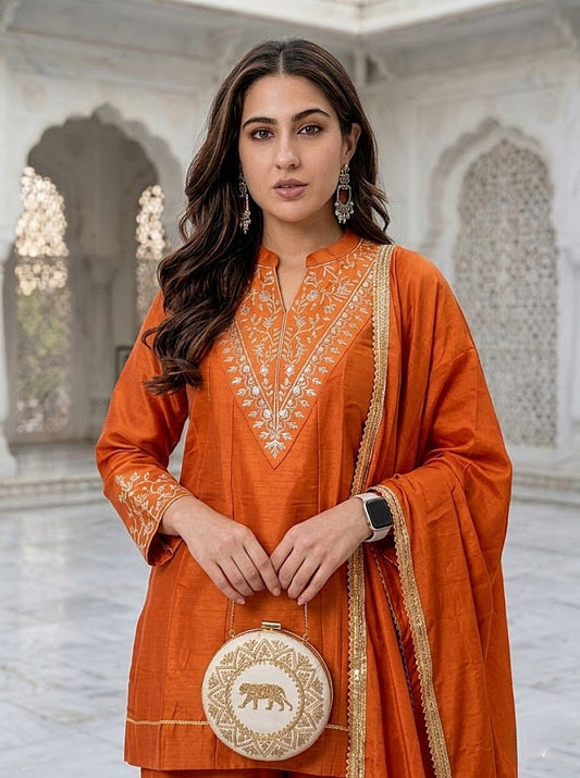 New Arrival Exclusive Eid Special Collection  Design Code:- GB-2125  Product Details Jency: Short Kurti (Peplum) with plazo pant with Duppata