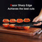 Stainless Steel Professional Kitchen Knife Set, 3-Piece Meat and Chef's Knife with Non-Slip Handle, Manual Sharpening for Home and Restaurant Use