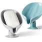 2 PCS Soap Stand Leaf Shape Self-Draining Soap Dish Holder – Suction Cup Soap Tray with Water Drainage for Bathroom, Kitchen Sink, Washbasin, Shower, Plastic Portable Soap Box (Multicolor)