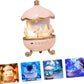 Galaxy Bunny Carousel Star Projector Lamp with 6 Set Films,Rotatable Mode,Rechargeable Rabbit Nursery Light for Kids,Baby Room Decor,Girls, Boys,Gift Item