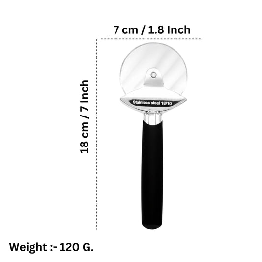 Klick N Shop Pizza Cutter for Kitchen Premium Pizza Cutter Steel Wheel with Ergonomic Non Slip Handle Sandwich Slicer for Roti Paratha Chapati Brownie Home Baking Pack of 1