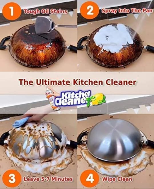Multipurpose Bubble Foam Cleaner Kitchen Cleaner Spray Oil & Grease Stain Remover Chimney Cleaner Spray Bubble Cleaner All Purpose Foam Degreaser Spray