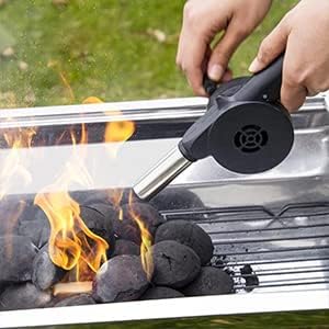 Homeybiz Manual Fan For Barbecue Hand Crank Blowers Mini Portable Manual Air Blower Camping Bbq Air Barbecue Tool Accessories, Mini Portable for BBQ Picnic Outdoor Camping