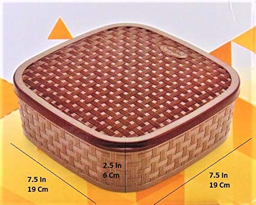 DDecora Plastic Masala Rangoli Box - 7 Sections - 700 ml, 1 Piece, Multicoloured