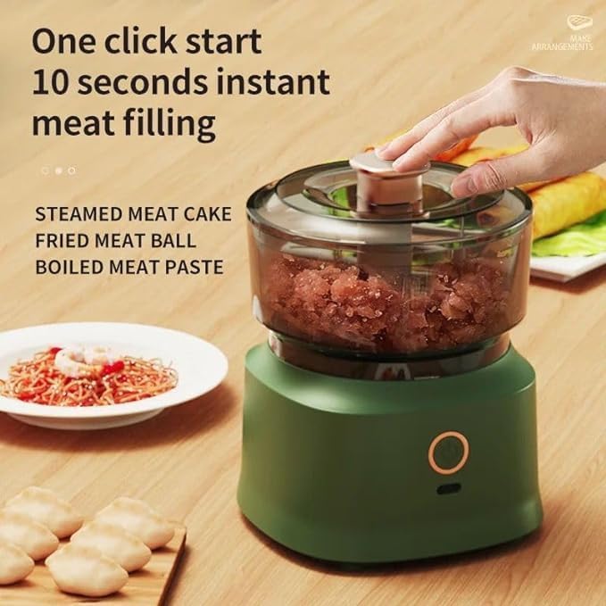 Mini Food Processor, 350ml, Portable Small Food Chopper, Garlic Chopper, Onion Chopper, Meat Mincer, Garlic Press, Multicolour