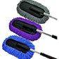 Car Duster Microfiber Brush Wax-Coated | Shine & Dust Removal Cleaning Brush | Wax-Coated Duster for Cars