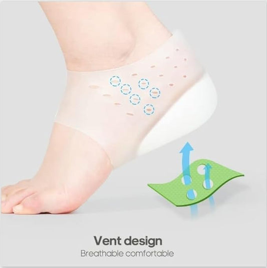 Invisible Height Lift Half Socks, Hidden Height Increase Shoe Inserts Insoles, Inner Heightening Bionic Heel Socks with Silicone Gel for Interview and Physical Examination