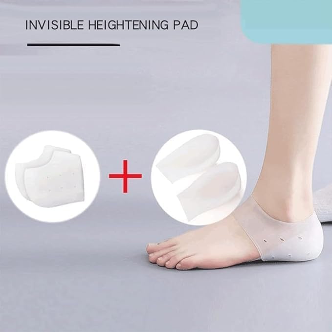 Invisible Height Lift Half Socks, Hidden Height Increase Shoe Inserts Insoles, Inner Heightening Bionic Heel Socks with Silicone Gel for Interview and Physical Examination
