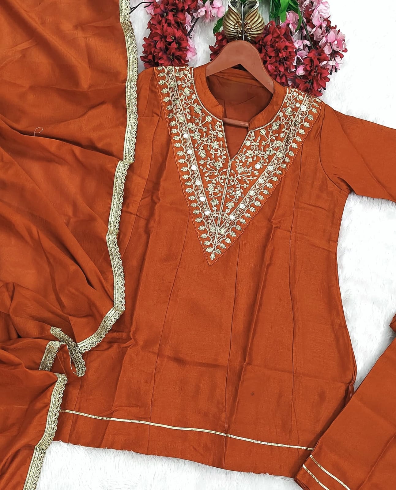 New Arrival Exclusive Eid Special Collection  Design Code:- GB-2125  Product Details Jency: Short Kurti (Peplum) with plazo pant with Duppata