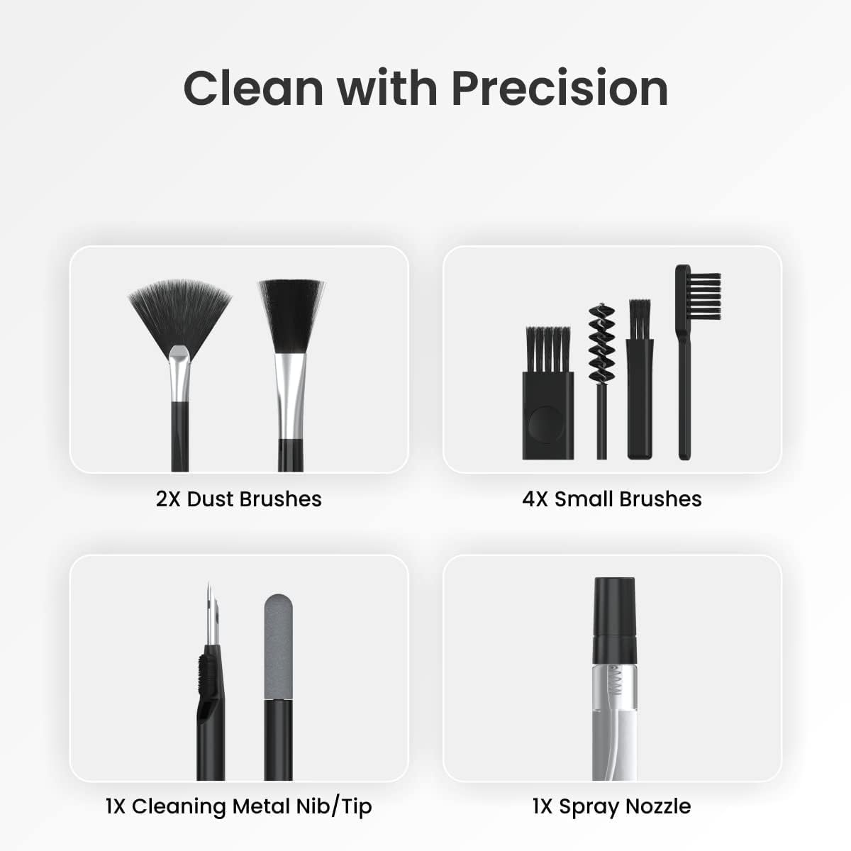 18 in 1 Multifunctional Keyboard Cleaner Kit for Electronic Devices, Keyboard Cleaning Brush, Headphones Cleaner Kit for AirPods, Cellphones,Laptop Cleaner, Camera,Earbuds