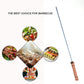 Barbecue Skewers – Pack of 12 Stainless Steel Tandoor Sticks | 13-Inch Strong Steel-Coated Grill Sticks for BBQ, Kebabs, and Grilling